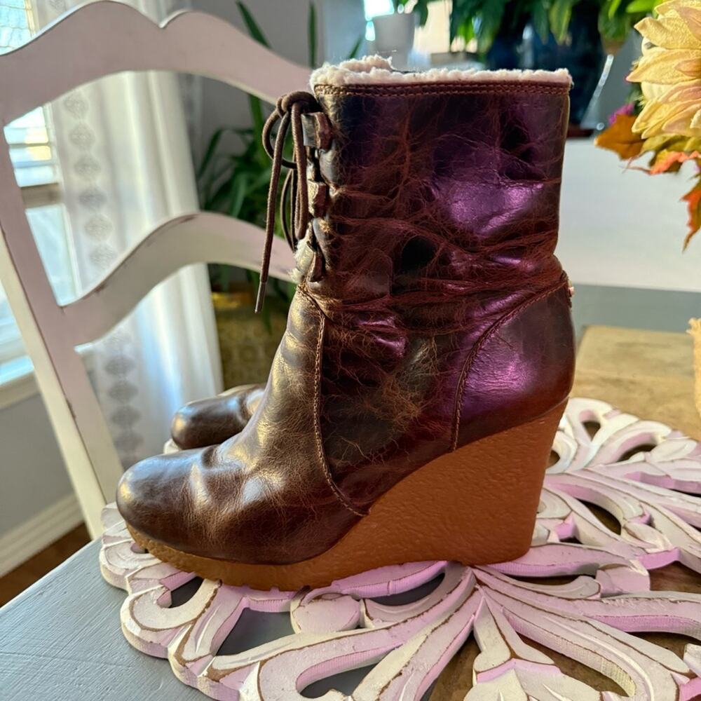 Michael Kors Wedge Heel Ankle Boots Women’s 8.5 - Picture 7 of 12